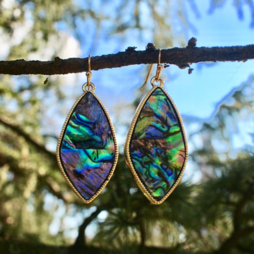 New Abalone Shell Beach Boho Drop Dangle Earrings